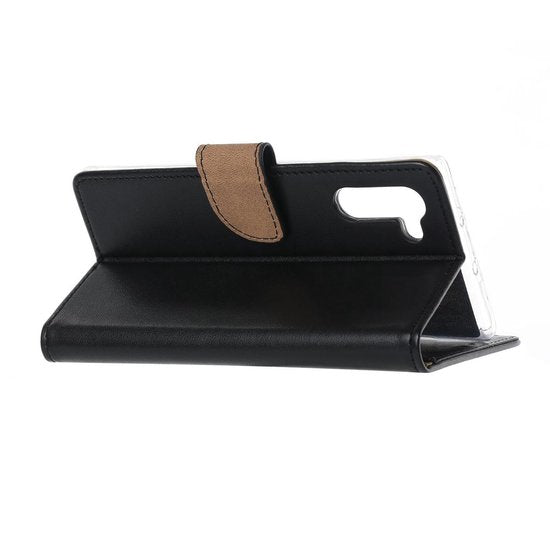 Samsung Galaxy Note 10 Plus Hoesjes – Bookcase Portemonnee Hoes – Pasjeshouder – Magneetsluiting – Zwart-Ilumina Benelux