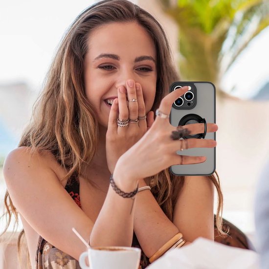 Telefoonhoesje met standaard magneet ring - Silicone hoesje Geschikt voor: Samsung Galaxy S20 - Rood