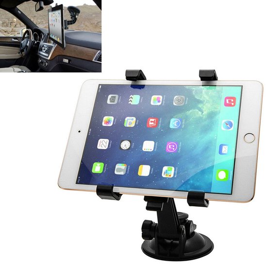 Tablethouder auto – Voorruit & dashboard zuignap – 360° draaibaar – 7-11 inch geschikt voor iPad Samsung Huawei Lenovo – Zwart-Tablethouder-Ilumina Benelux