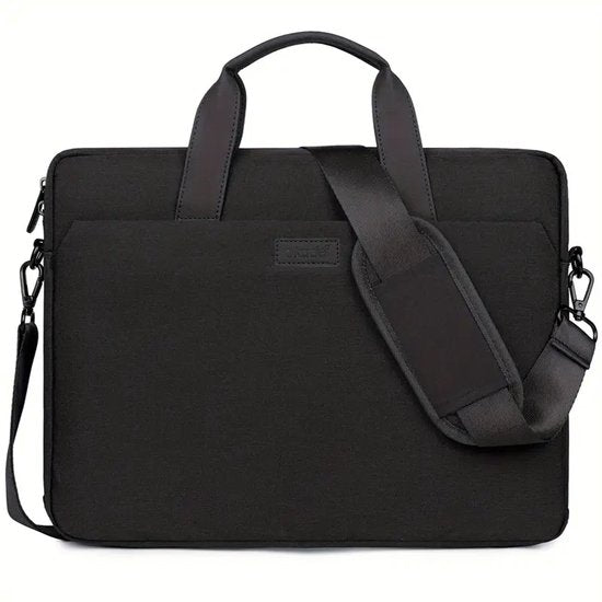 Laptoptas 15,6 inch – Schoudertas – Laptop Sleeve – Beschermhoes – Zwart-Laptoptas-Ilumina Benelux