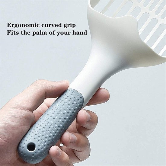 Kattenbakschep met Lange Steel – Ergonomisch & Wasbaar – Geschikt voor Katten en Kleine Huisdieren