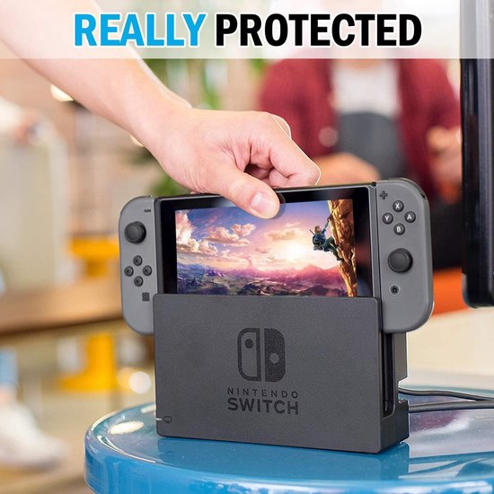 Screenprotector – Geschikt voor Nintendo Switch – Gehard Glas – Anti-kras – 1 Stuk – Transparant