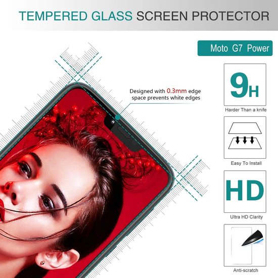 Motorola Moto G7 Power Hoesjes – Siliconen Backcover – Schokbestendig – Transparant – 2x Screenprotector-Ilumina Benelux