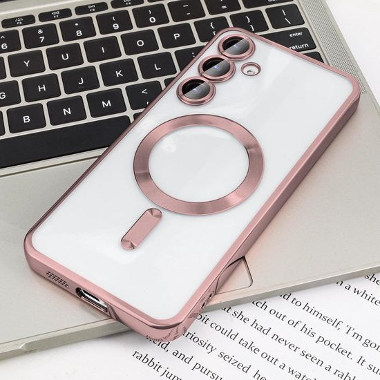 Samsung Galaxy S23 Ultra Hoesjes – Backcover – Camera Lens Bescherming – MagSafe – Roze-Ilumina Benelux