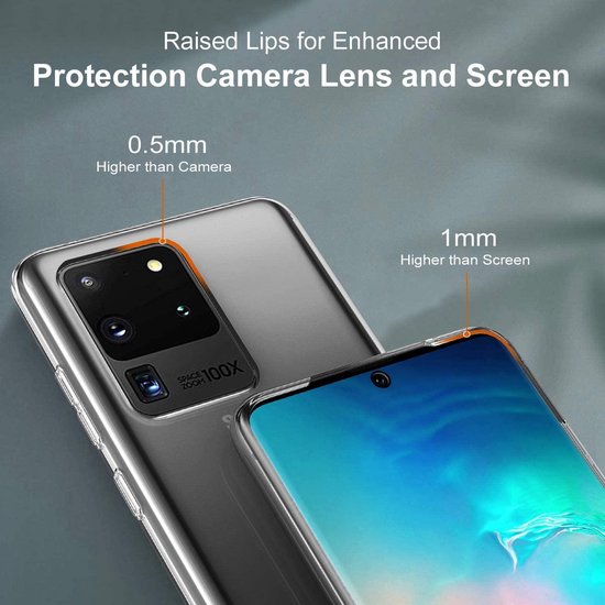 Samsung Galaxy S20 Ultra Hoesjes – Siliconen Backcover – Flexibel – Transparant – Soft Silicone-Ilumina Benelux