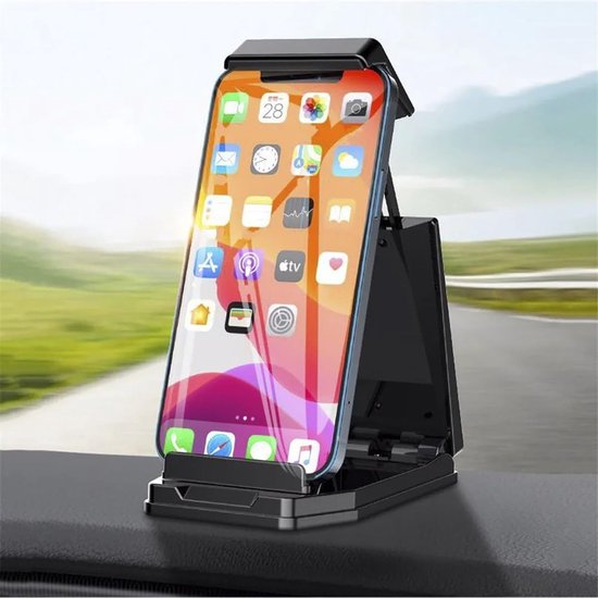 Telefoonhouder auto – Dashboard anti-slip sticky pad – Plakfunctie – Geschikt voor smartphone & iPad – Zwart-Ilumina Benelux