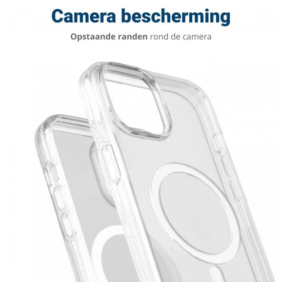 iPhone 13 Pro Max Hoesjes – Ultra Dun TPU Backcover – MagSafe Magnetische Ring – Draadloos Opladen – Transparant-Ilumina Benelux