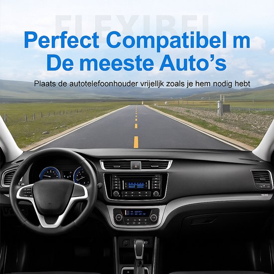 Telefoonhouder auto – Magnetisch verstelbaar – 360° draaibaar – Incl. 4 metalen plaatjes – Dashboard – Roze-Ilumina Benelux