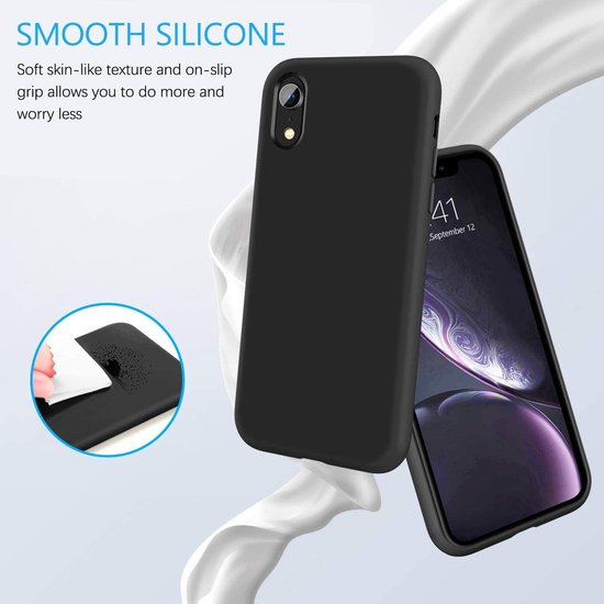 iPhone XR Hoesjes – TPU Siliconen Backcover – Schokbestendig – Inclusief 3x Screenprotector – Zwart-Ilumina Benelux