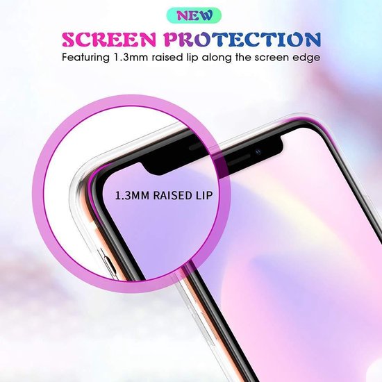 iPhone 11 Pro Max Hoesjes – Transparante TPU Siliconen Backcover – Soft Case – 2x Screenprotector Gehard Glas-Ilumina Benelux