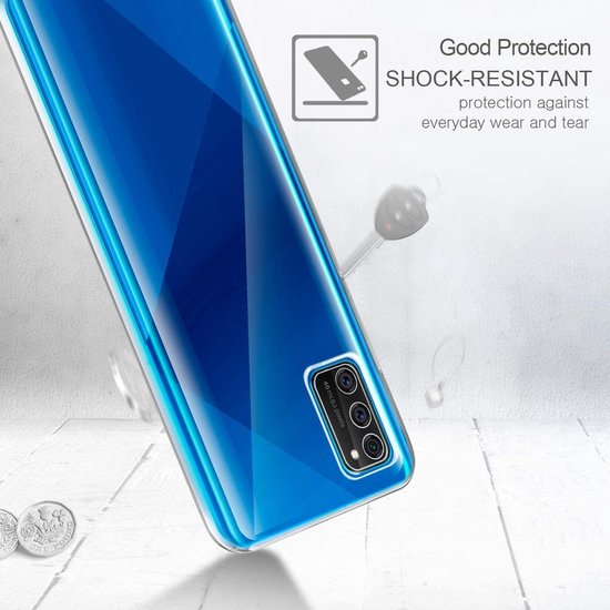 Soft Back Cover Hoesje Geschikt voor: Samsung Galaxy A41 - Soft TPU Siliconen Case & 2X Tempered Glas Combi - Transparant