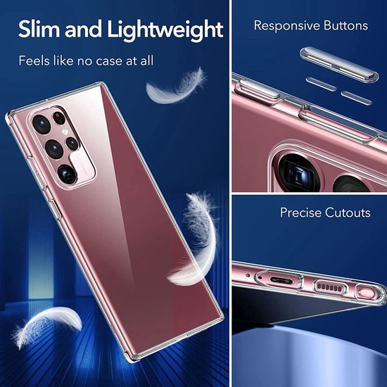 Samsung Galaxy S22 Ultra Hoesjes – Siliconen Backcover – Flexibel – Transparant-Ilumina Benelux