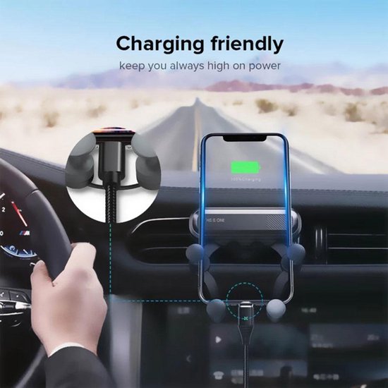 Telefoonhouder auto – Ventilatierooster & Dashboard – 360° Draaibaar – Geschikt voor iPhone & Samsung – Zwart-Telefoonhouders-Ilumina Benelux