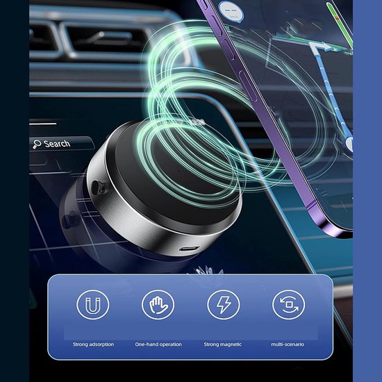 Telefoonhouder auto – Dashboard & Autoruit – Vacuüm Zuignap – Universeel – Zwart-Ilumina Benelux