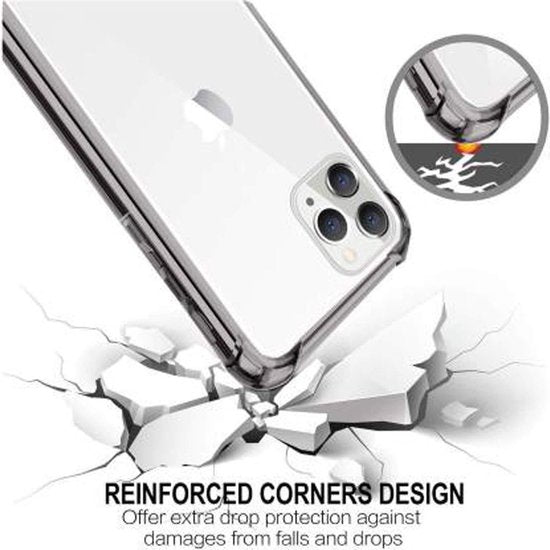 iPhone 11 Pro Hoesjes – Soft TPU Siliconen Backcover – Schokbestendig – Transparant-Ilumina Benelux