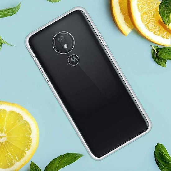 Motorola Moto G7 Plus Hoesjes – Transparante Siliconen Backcover – Inclusief 2 Screenprotectors – Anti-kras – Transparant