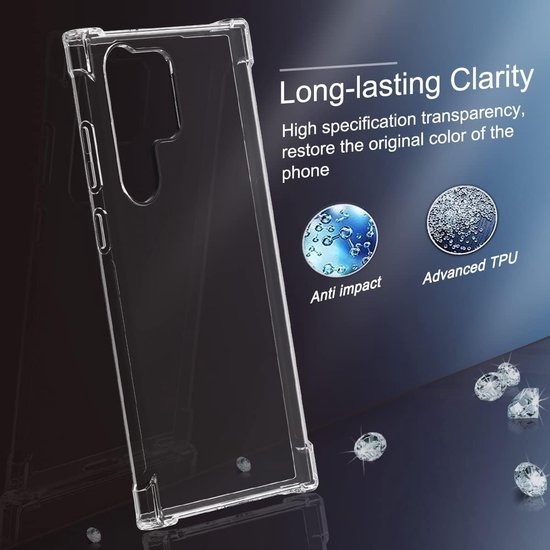 Samsung Galaxy S23 Ultra Hoesjes – Siliconen Backcover – Schokbestendig – Transparant-Ilumina Benelux
