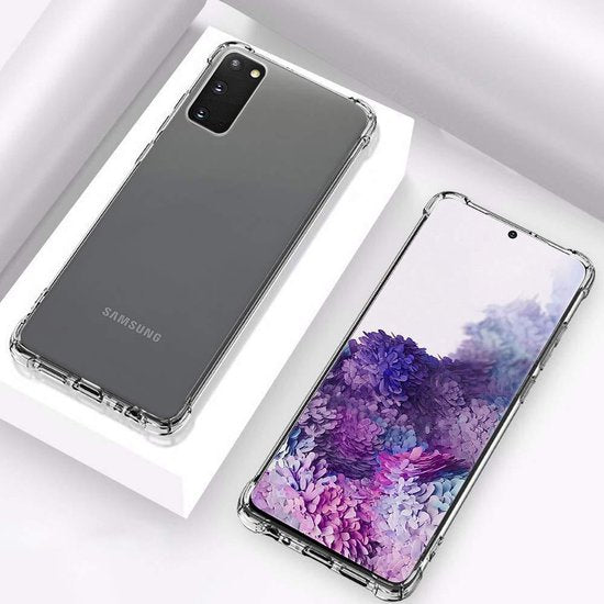 Samsung Galaxy S20 Plus Hoesjes – Soft TPU Siliconen Backcover – Schokbestendig – Zwart-Ilumina Benelux