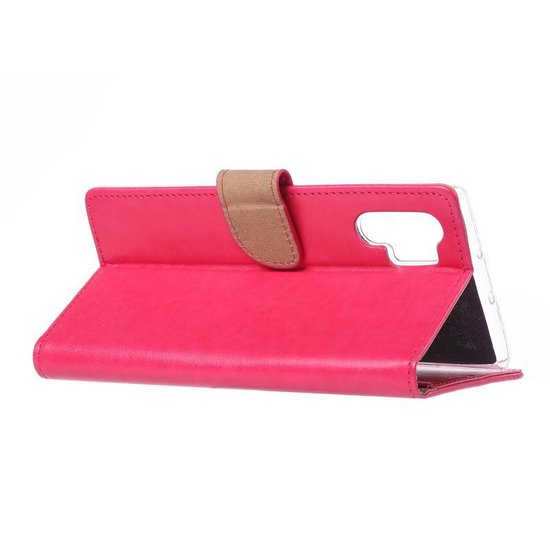 Samsung Galaxy Note 10 Plus Hoesjes – Portemonnee Hoes – Pasjeshouder – 2x Gehard Glas Screenprotector – Roze-Ilumina Benelux