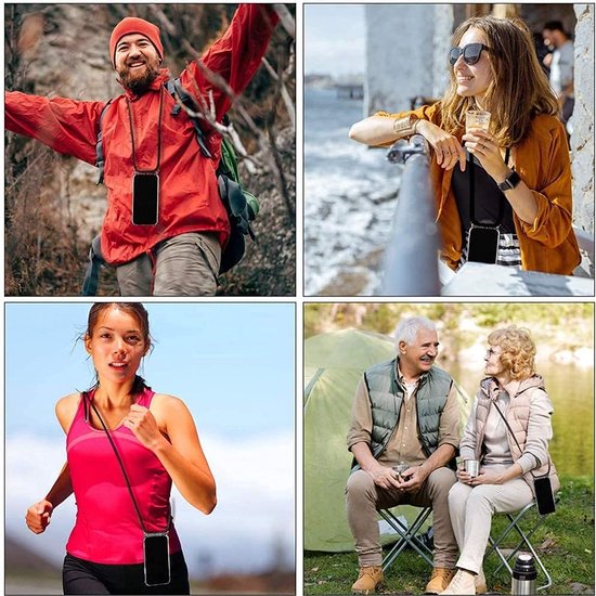 Samsung Galaxy A73 5G Hoesjes – Transparante Backcover met Koord – Schokbestendig Anti-shock – Transparant