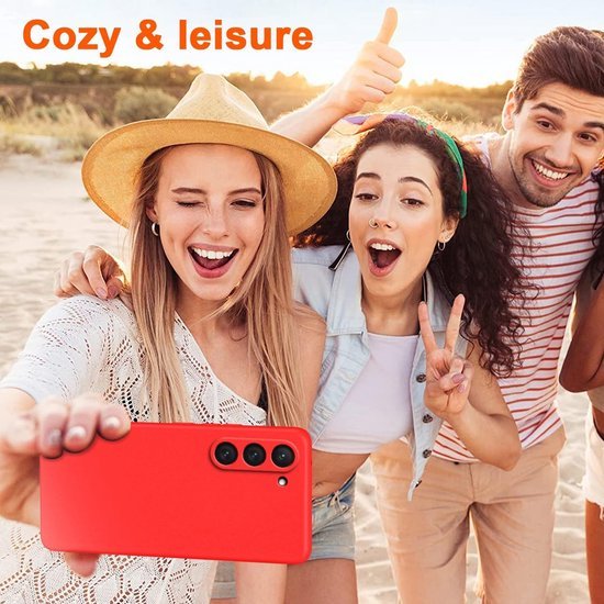 Samsung Galaxy S23 FE Hoesjes – Liquid Siliconen Backcover – Soft Touch – Flexibel – Rood-Ilumina Benelux