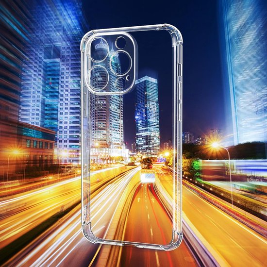 iPhone 15 Pro Hoesjes – Siliconen Backcover TPU – Schokbestendig – Camera All-Round Bescherming – Transparant-Ilumina Benelux