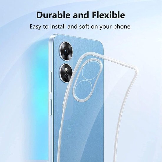 Oppo A38/A18 Hoesjes – Transparante TPU Siliconen Backcover – Soft Case – 2x Gehard Glas Screenprotector-Ilumina Benelux