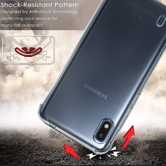 Samsung Galaxy A10 Hoesjes – Siliconen Backcover – Schokbestendig – Anti-Shock – Transparant-Ilumina Benelux