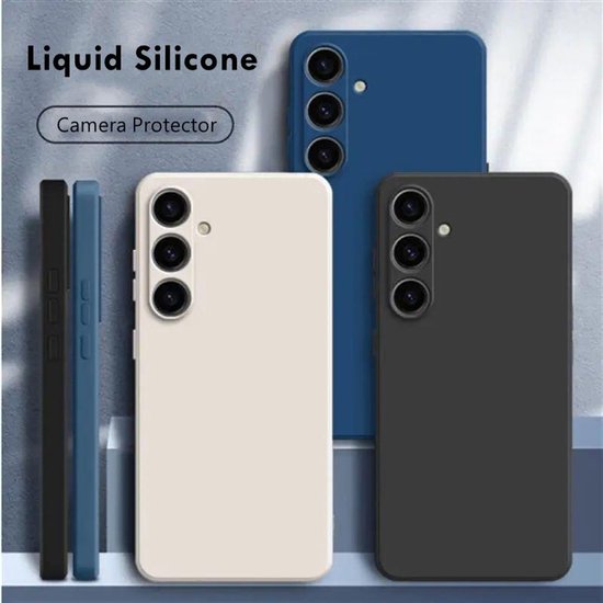 Shockproof Backcover - Liquid Silicone Soft Hoesje - Geschikt voor: Samsung Galaxy A34 - Zwart