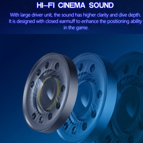 SOYTO SY755 RGB kleurrijke-verlichting computer gaming-headset, kabellengte: 2 m (zwart)