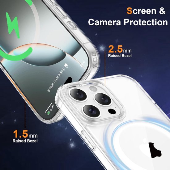 iPhone 15 Pro Hoesjes – Anti-Shock Backcover – MagSafe – Magnetische Pasjeshouder – Paars-Ilumina Benelux