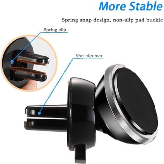 Telefoonhouder auto – Magnetisch Ventilatierooster – Sterke Magneet – Universeel Smartphone – Roségoud-Telefoonhouders-Ilumina Benelux