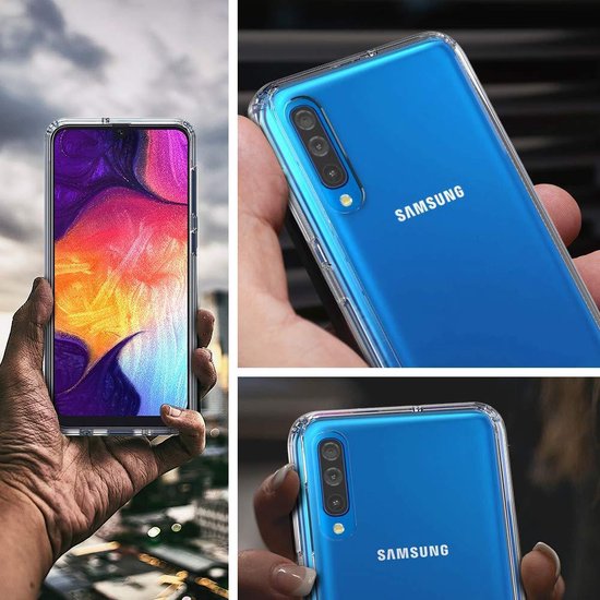 Samsung Galaxy A50 Hoesjes – Transparante Backcover – Schokbestendig – Shockproof-Ilumina Benelux