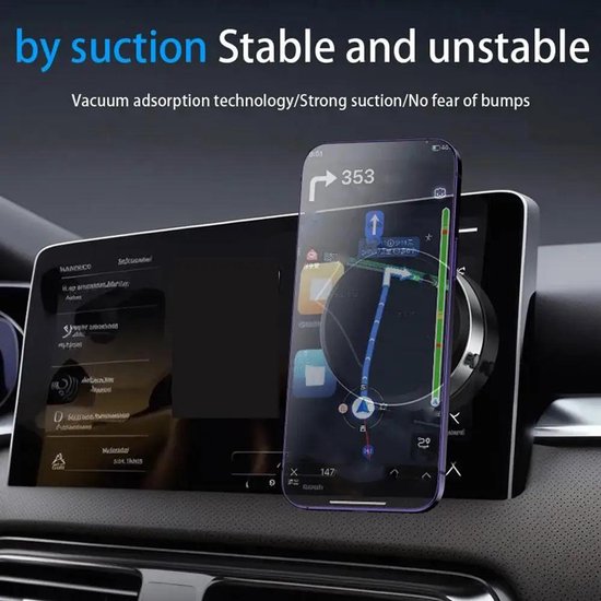 Telefoonhouder auto – Dashboard & Autoruit – Vacuüm Zuignap – Universeel – Zwart-Ilumina Benelux