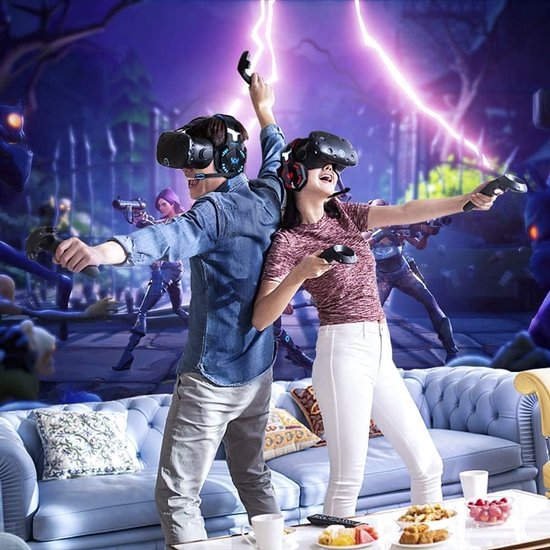 Gaming Headset – Stereo Surround – Geschikt voor: Playstation, PS4, PS5, Xbox Series X, Windows & Switch – 50mm Drivers – Noise Cancelling Mic – LED Verlichting – Multi-Platform