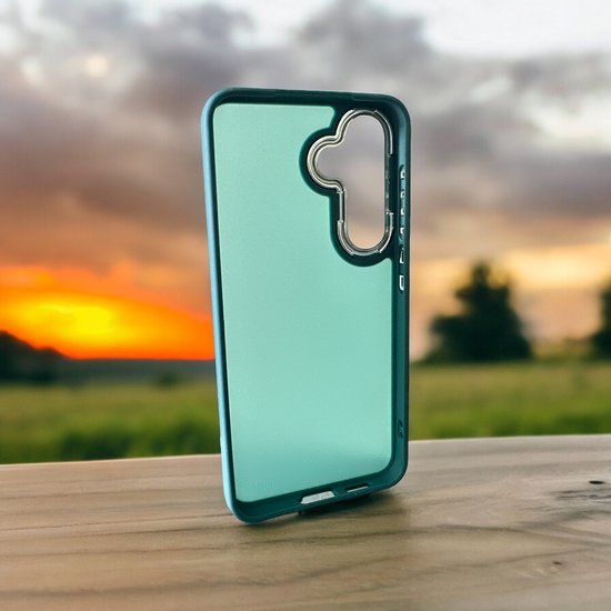 Samsung Galaxy A14 Hoesjes – Military Backcover – Soft TPU Bumperranden – Stevige Case – Groen