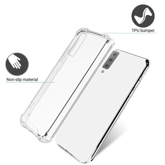 Samsung Galaxy A7 2018 Hoesjes – Shockproof Backcover – Schokbestendig – Transparant-Ilumina Benelux