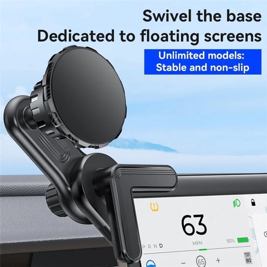 Telefoonhouder auto – Magnetisch – Verstelbaar – 360° draaibaar – Inclusief magneetstickers – Zwart-Ilumina Benelux
