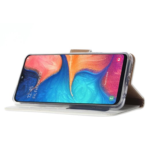 Samsung Galaxy A40 Hoesjes – Portemonnee Hoes – Pasjeshouder – Magneetsluiting – Wit-Ilumina Benelux