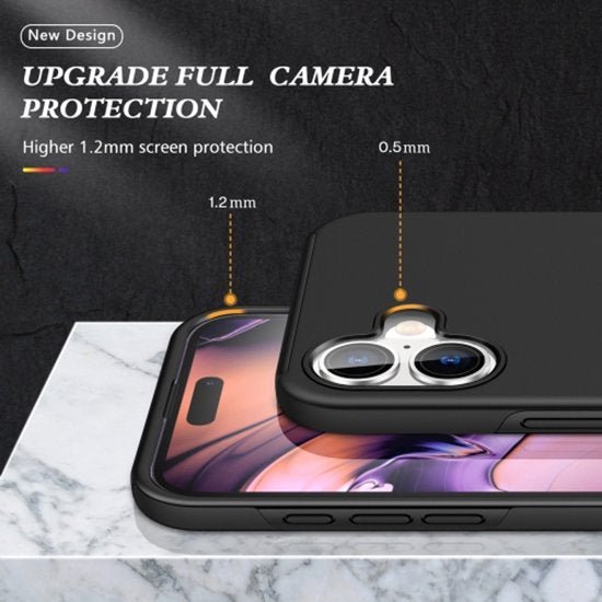 Samsung Galaxy A06 Hoesjes – Shockproof Backcover – Inclusief Gehard Glas Screenprotector – Rood-Ilumina Benelux