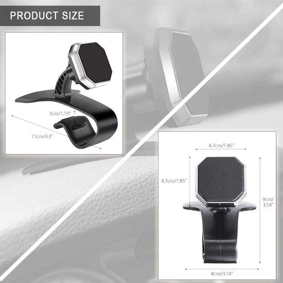 Telefoonhouder auto – Magnetisch Dashboard – Supersterke Magneet – 360° Draaibaar – Geschikt voor alle smartphones – Zwart-Ilumina Benelux