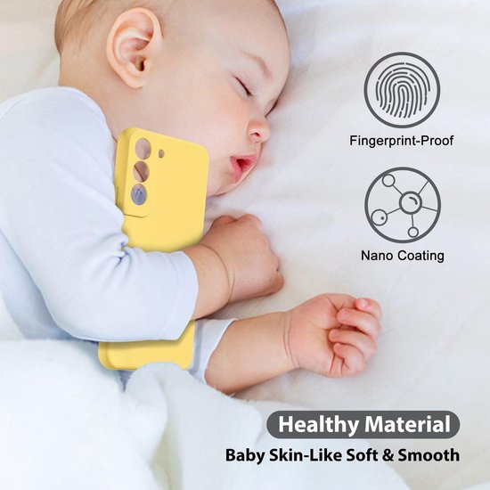 Liquid Solid Silicone Hoesje Geschikt voor: Samsung Galaxy S22 Plus - Geel