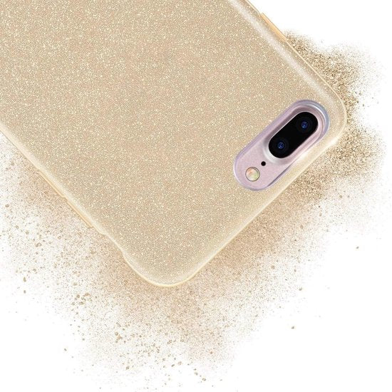 iPhone SE 2020/7/8 Hoesjes – Siliconen TPU Backcover – Glitter BlingBling – Schokbestendig – Goud-Ilumina Benelux