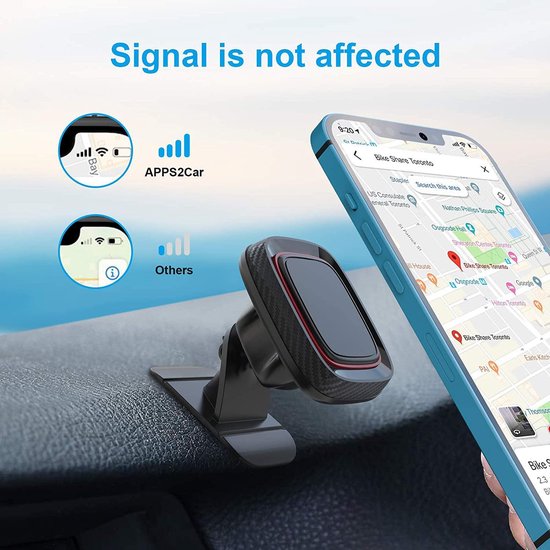 Telefoonhouder auto – Magneet – 3M plakmontage – 360° draaibaar dashboard – Set van 2 – Zwart-Ilumina Benelux