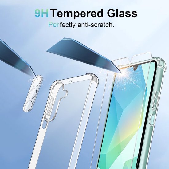 Samsung Galaxy A16 Hoesjes – Ultra-Hybrid Backcover – Schokbestendig – Crystal Clear Transparant-Ilumina Benelux