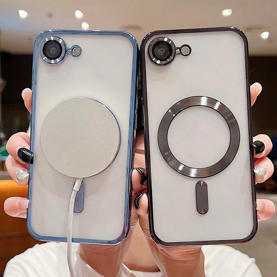 iPhone 16e Hoesjes – MagSafe Compatible Backcover – Ingebouwde Camerabescherming – Zwart-Ilumina Benelux