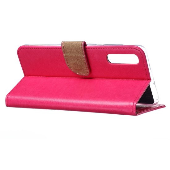 Samsung Galaxy A70 Hoesjes – Portemonnee Hoes – Pasjeshouder – Bookcase – Roze-Ilumina Benelux