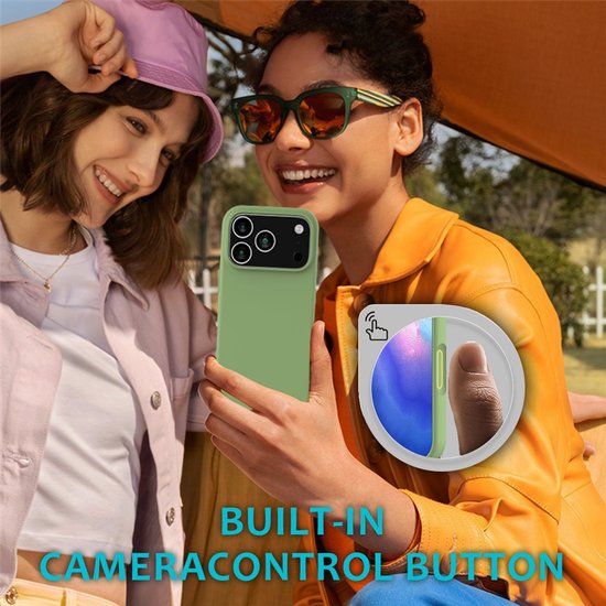iPhone 17 Pro Max Hoesjes – Liquid Siliconen Backcover – Soft Touch – Incl. Screenprotector & Camera Lens Protector – Groen-Ilumina Benelux