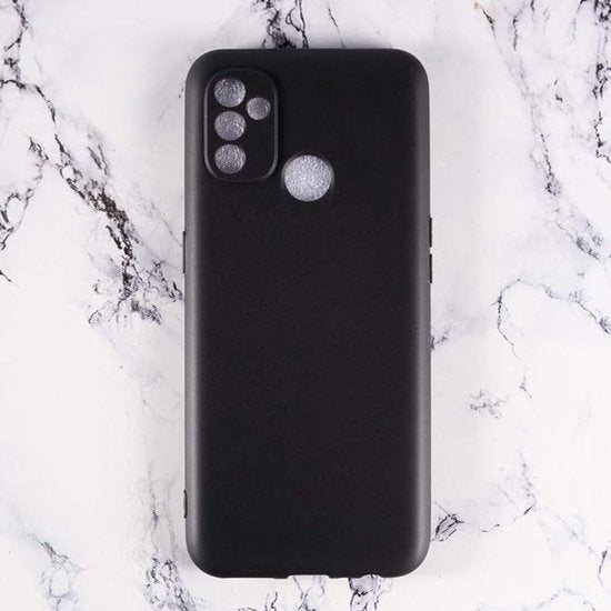 OnePlus Nord N100 Hoesjes – Siliconen Backcover – Soft Silicone – Schokbestendig – Zwart-Ilumina Benelux