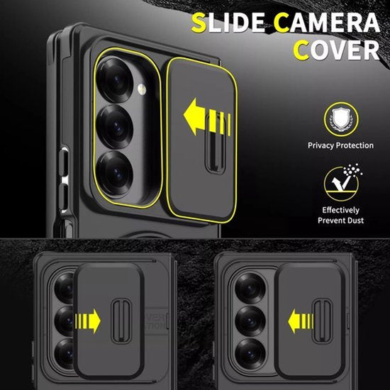 Samsung Galaxy Z Fold 6 Hoesjes – MagSafe Hybrid Backcover – Ringstandaard – Armor Tough – Roze-Ilumina Benelux